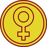 Female symbol Line Two Color Icon vector