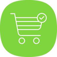 Checkout Line Curve Icon vector