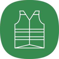 Vest Line Curve Icon vector