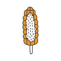 elote maíz en el mazorca garabatear ilustración vector