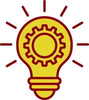 Light Bulb Line Two Color Icon vector