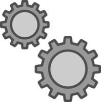 engranajes relleno icono vector