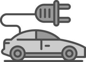 eléctrico coche relleno icono vector