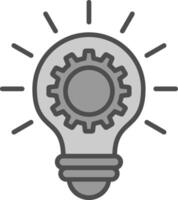 Light Bulb Fillay Icon vector