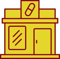 Pharmacy Line Circle Icon vector