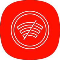 Disconnected Line Curve Icon vector