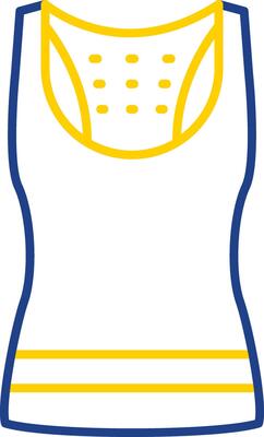 Tank Top Line Two Color Icon