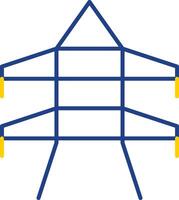 Tower Line Two Color Icon vector