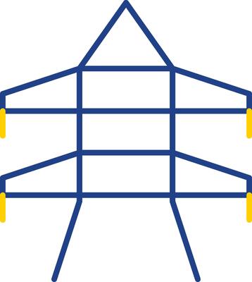 Tower Line Two Color Icon