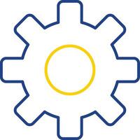 Gears Line Two Color Icon vector