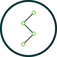 Path Line Circle Icon vector
