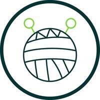 Wool Line Circle Icon vector