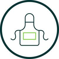 Apron Line Circle Icon vector