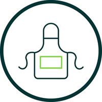 Apron Line Circle Icon vector