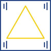Triangle Line Two Color Icon vector
