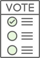 Number of vote Fillay Icon vector