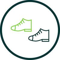 Shoes Line Circle Icon vector