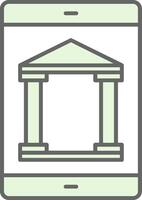 Mobile Banking Fillay Icon vector