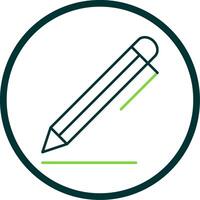 Pen Line Circle Icon vector