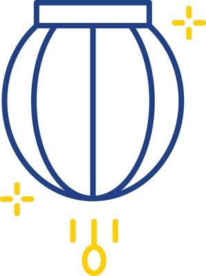 Lantern Line Two Color Icon
