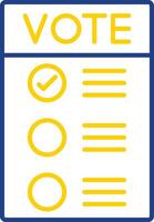 Number of vote Line Two Color Icon vector