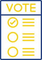 Number of vote Line Two Color Icon vector