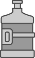 Water Flask Fillay Icon vector