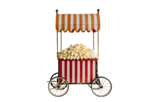 pop corn Chariot délice sur transparent Contexte. png