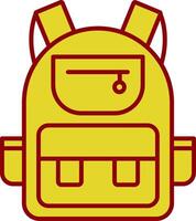 Backpack Line Two Color Icon vector