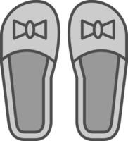 zapatillas relleno icono vector