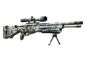 Sniper Rifle On Transparent Background. png