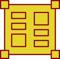 Layout Tools Line Two Color Icon vector