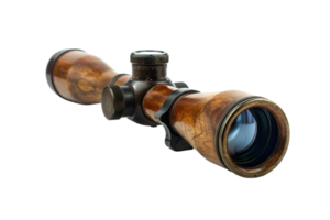 Military Rifle Scope On Transparent Background. png