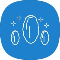 Dates Line Curve Icon vector
