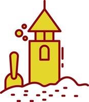 Sand Castle Line Two Color Icon vector