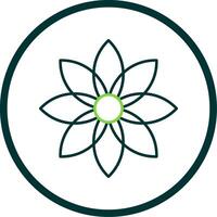 Dandelion Line Circle Icon vector