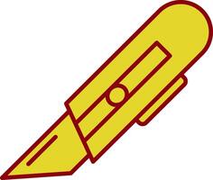 Utility Knife Line Two Color Icon vector