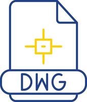 Dwg Line Two Color Icon vector