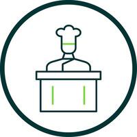 Cooking Show Line Circle Icon vector