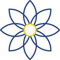 Dandelion Line Two Color Icon vector