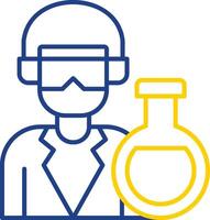 Chemist Line Two Color Icon vector