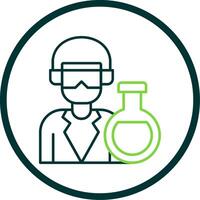 Chemist Line Circle Icon vector