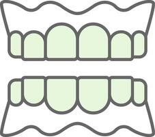 dentadura relleno icono vector