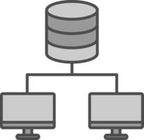 Data Center Fillay Icon vector
