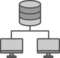 Data Center Fillay Icon vector