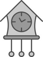 cuco reloj relleno icono vector