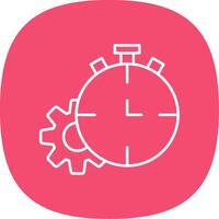 Timeout Line Curve Icon vector