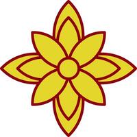 Poinsettia Line Two Color Icon vector