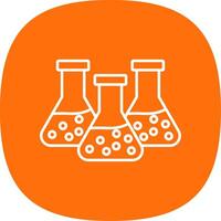 Chemistry Line Curve Icon vector