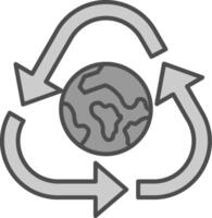 reciclar relleno icono vector